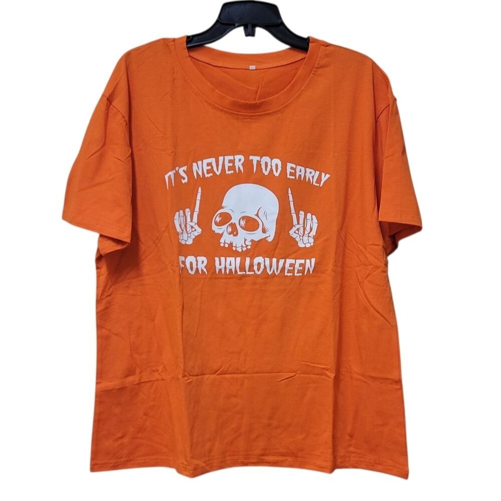The-unbranded-brand Women's Orange and White T-shirt